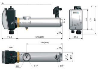 Pahlen GRZAŁKA ELEKTRYCZNA 3 kW, 400 V (AISI 316L) - 2