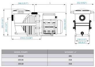 Pompa basenowa Tebas Saturn 14m3/h - 2