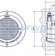 Wymiary lampy basenowej EURO:
puszka montażowa: fi 276 mm, głębokość 150 mm
Lampa wraz z oprawką od strony niecki basenowej: fi 280 mm,
Wysunięcie lampy od ściany: 32 mm 