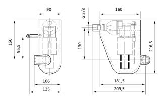 Mechaniczny regulator poziomu wody Standard 240mm - 2