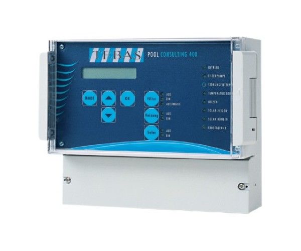 Sterownik POOL CONSULTING 230 - przeznaczony do automatycznego sterowania pracą pomp filtrów basenowych. ogrzewaniem, kolektorami słonecznymi. Elektroniczny termostat działa w zakresie 5-40oC. Istnieje także możliwość przyłączenia techniki dozującej, układu sterowniczego związanego z funkcjonowaniem zbiornika przelewowego oraz sterowania zaworami automatrycznego płukania. Posiada kwarcowy wyświetlacz, który pokazuje nam wykonywane czynności. Sterownik jest intuicyjny i prosty w obsłudze.
Podłaczenie elektryczne:
pompa filtra do 1,5 kW, pompa C.O. do 0,5 kW, automat dozujący do 0,5 kW
Dostępna wersje: 230 V i 400 V
Temperatura otoczenia min. 5ºC / max. 40ºC.
W komplecie znajduje się: sterownik, czujnik solaryczny, elemnty montażowe

Kontakt:
tel. 604 551 268, e-mail: biuro@vimaro.pl