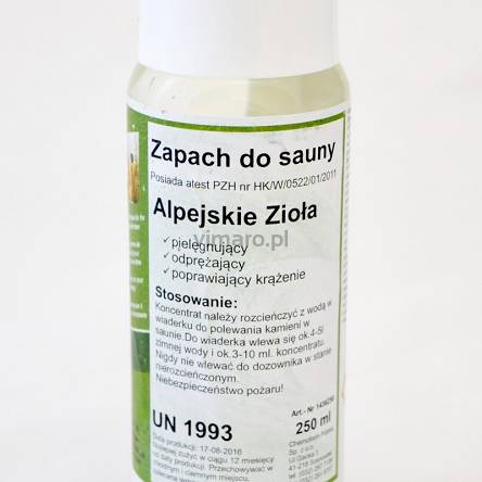 Alpejskie Zioła - zapach do sauny