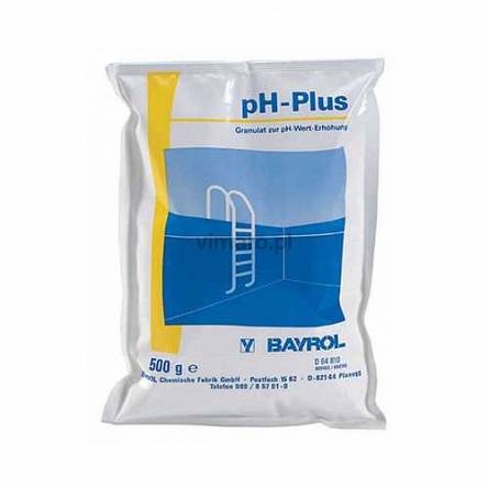 Bayrol pH Plus w granulacie. Preparat do podwyższania pH wody w basenie. Opakowanie zawiera 500 g granulatu. Szaszetki 500 g pozwalają na dokładne i łatwe dozowanie pH Plus.

Kontakt:
tel. 604 551 268, e-mail: biuro@vimaro.pl